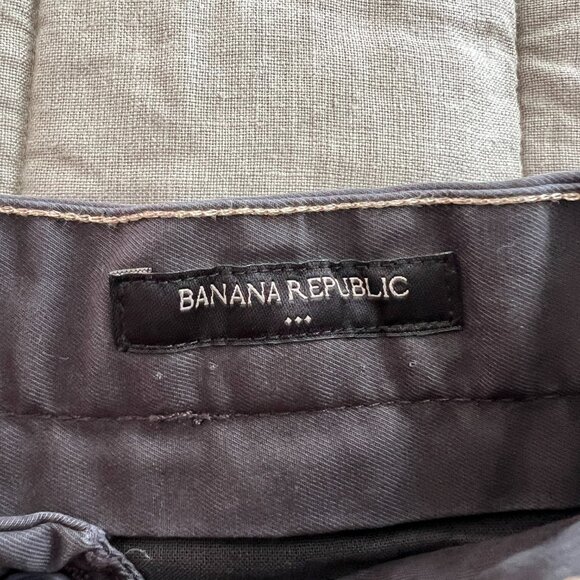 Banana Republic Slim Lived-In Chino - Men's 34x32 - Flint Gray - Picture 6 of 11